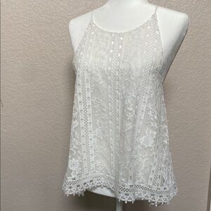 Elegant White Lace Women's Top, size M, Endless Rose brand.